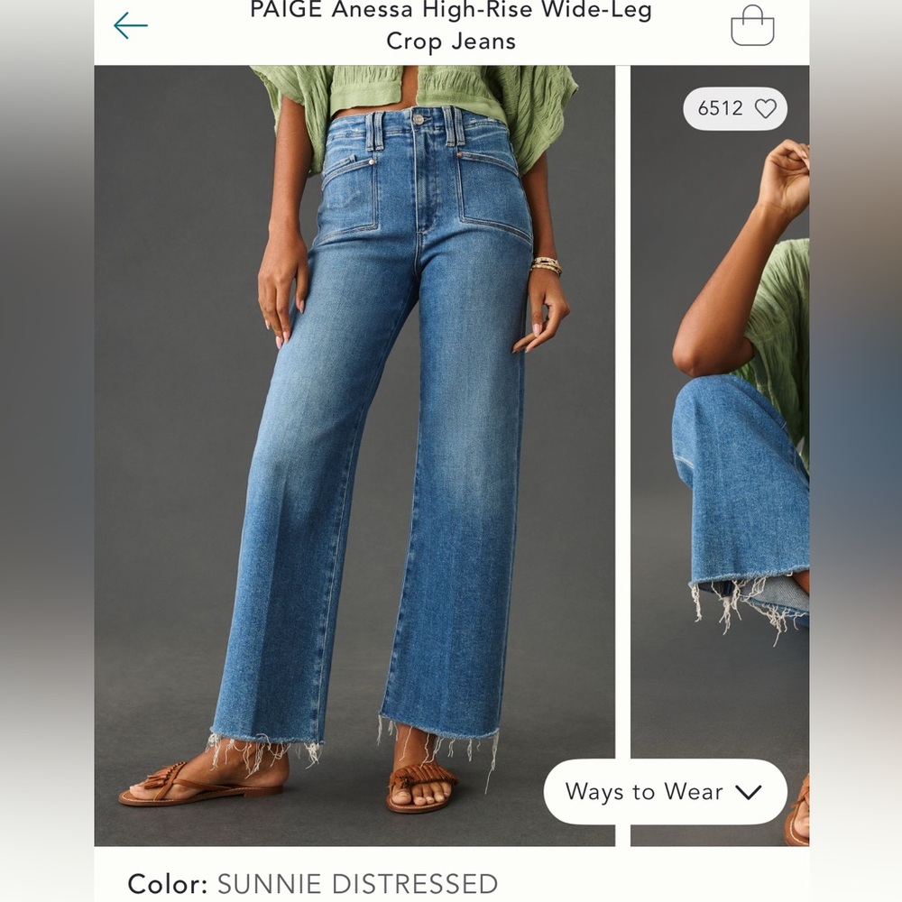 Paige Anessa High-Rise Wide-Leg Jeans